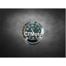 CTMotor Waterproof Shock Resistant Chrome Motorcycle Handlebar Clock (7/8" - 1'')